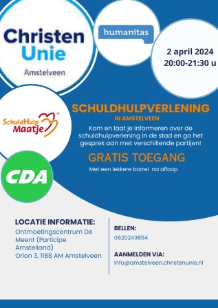 Flyer avond schuldhulpverlening